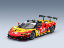 FERRARI - 296 GT3 3.0L TWIN TURBO V6 TEAM ARISE RACING N 36 12h BATHURST 2025 JAXON EVANS - ALESSIO ROVERA - BRAD SCHUMACHER - ELLIOT SCHUTTE - RED YELLOW BLACK scale model - front three-quarter view