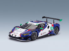 FERRARI - 296 GT3 3.0L TURVO V6 TEAM CONQUEST RACING N 34 IMSA 24h DAYTONA 2025 GIACOMO ALTOE - MANNY FRANCO - CEDRIC SBIRRAZZUOLI - DANIEL SERRA - WHITE BLUE scale model - front three-quarter view