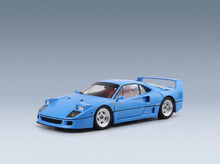 Ferrari F40 1987 Azzurro with Showcase BBR Models 1:18 - front three-quarter view