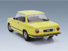 BMW 1602 1-Series 1971 Yellow KK Scale 1:18 scale model - rear three-quarter view