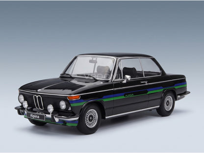 BMW 2002 Alpina 1974 Black KK Scale 1:18 scale model - front three-quarter view