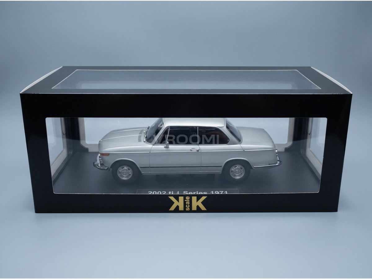 BMW 2002ti 1-Series 1971 Silver KK Scale 1:18 scale model - original packaging