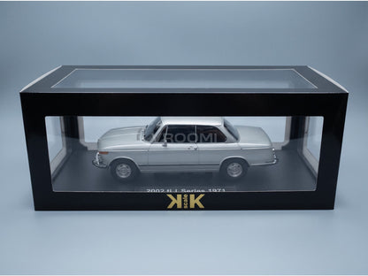 BMW 2002ti 1-Series 1971 Silver KK Scale 1:18 scale model - original packaging