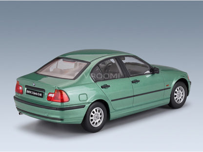 BMW 3 Series E46 1999 Light Green KK Scale 1:18 scale model - rear three-quarter view