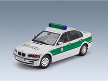 BMW 3-Series (E46) Polizei 1999 White Green KK Scale 1:18 scale model - front three-quarter view