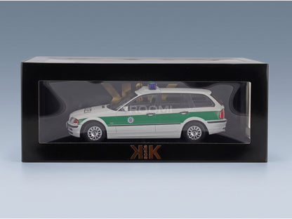 BMW 3-Series (E46) Touring SW Polizei 1999 White Green KK Scale 1:18 scale model - original packaging