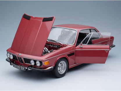 BMW 3.0 CSi E9 Coupé 1971 Red Metallic Aluminium Rims KK Scale 1:12 scale model - opening parts