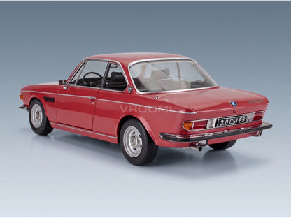 BMW 3.0 CSi E9 Coupé 1971 Red Metallic Aluminium Rims KK Scale 1:12 scale model - rear three-quarter view