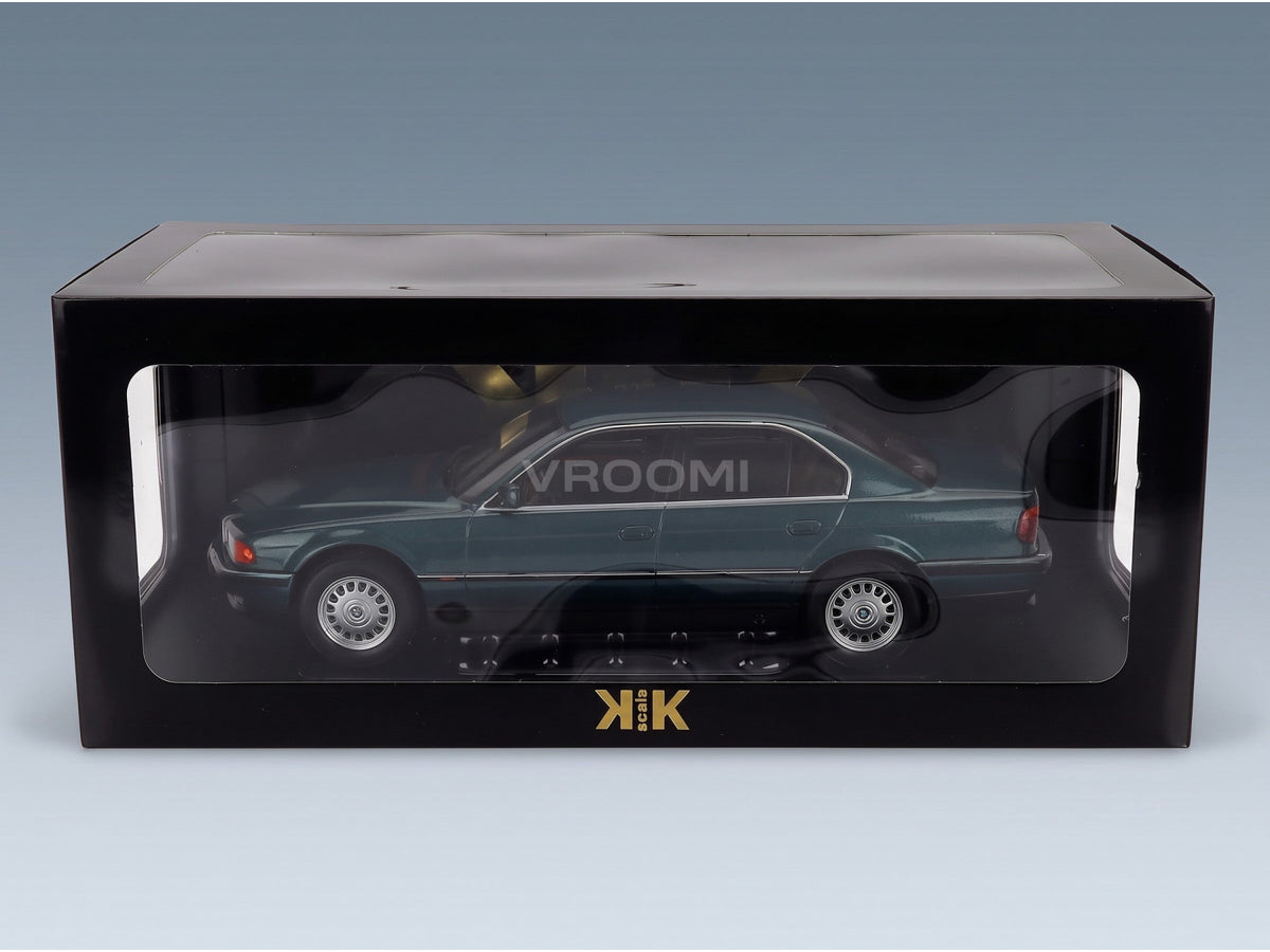 BMW 7 Series 740i (E38) 1994 Green Metallic KK Scale 1:18 scale model - original packaging