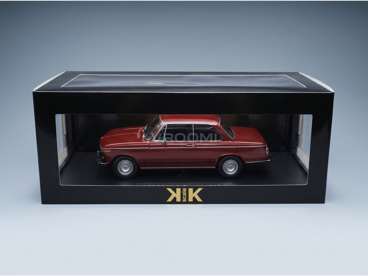BMW L2002 Tii 2-Series 1974 Dark Red KK Scale 1:18 scale model - original packaging