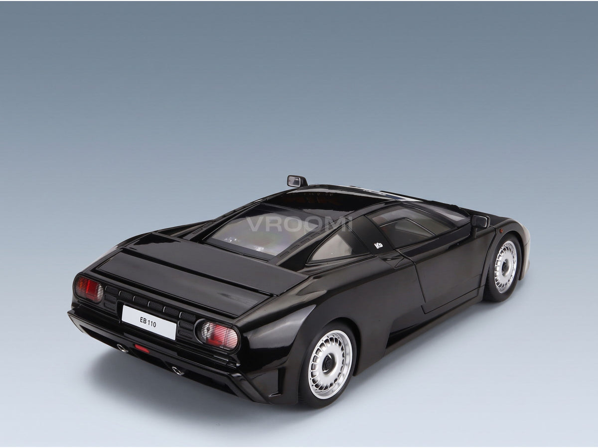 Bugatti EB110 1991 Black KK Scale 1:12 scale model - rear three-quarter view