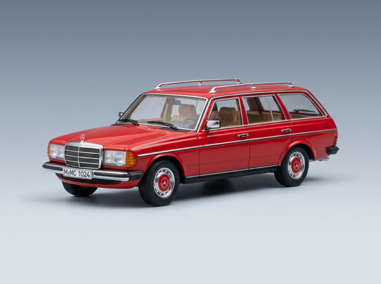Mercedes-Benz 200T Station Wagon S123 Taxi 1979 Red IXO Models 1:43 scale model - front three-quarter view