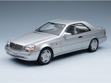 Mercedes-Benz S-Class 600 SEC Coupé C140 1992 Silver Cult Scale Models 1:18 scale model - front three-quarter view