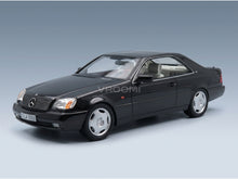 Mercedes-Benz S-Class 600 SEC Coupé (C140) 1992 Black Cult Scale Models 1:18 scale model - front three-quarter view