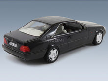 Mercedes-Benz S-Class 600 SEC Coupé (C140) 1992 Black Cult Scale Models 1:18 scale model - rear three-quarter view