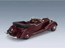 Bentley 4.25L Vanden Plas Tourer Cabriolet Open 1938 Bordeaux Black Cult Scale Models 1:18 scale model - rear three-quarter view