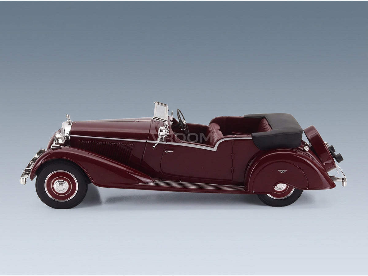 Bentley 4.25L Vanden Plas Tourer Cabriolet Open 1938 Bordeaux Black Cult Scale Models 1:18 scale model - side view