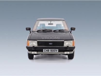 Ford Granada 2.8 Ghia Saloon 1978 Blue Silver Cult Scale Models 1:18 scale model - front view