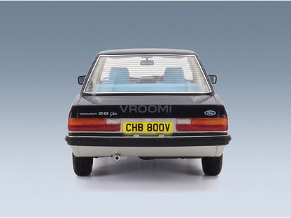 Ford Granada 2.8 Ghia Saloon 1978 Blue Silver Cult Scale Models 1:18 scale model - rear view