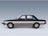 Ford Granada 2.8 Ghia Saloon 1978 Blue Silver Cult Scale Models 1:18 scale model - side view