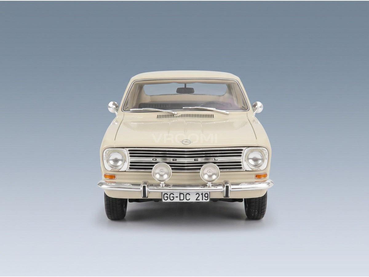 Opel Kadett B Kiemen Coupé 1966 White Cult Scale Models 1:18 scale model - front view