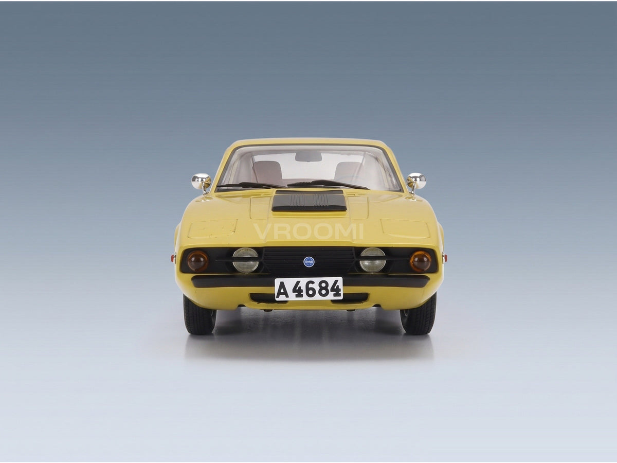 Saab Sonett III Coupé 1972 Yellow Cult Scale Models 1:18 scale model - front view