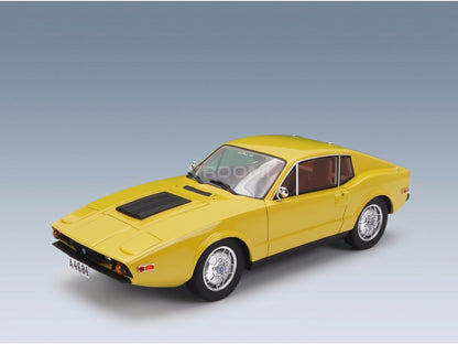 Saab Sonett III Coupé 1972 Yellow Cult Scale Models 1:18 scale model - front three-quarter view