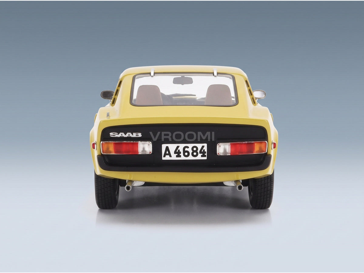 Saab Sonett III Coupé 1972 Yellow Cult Scale Models 1:18 scale model - rear view