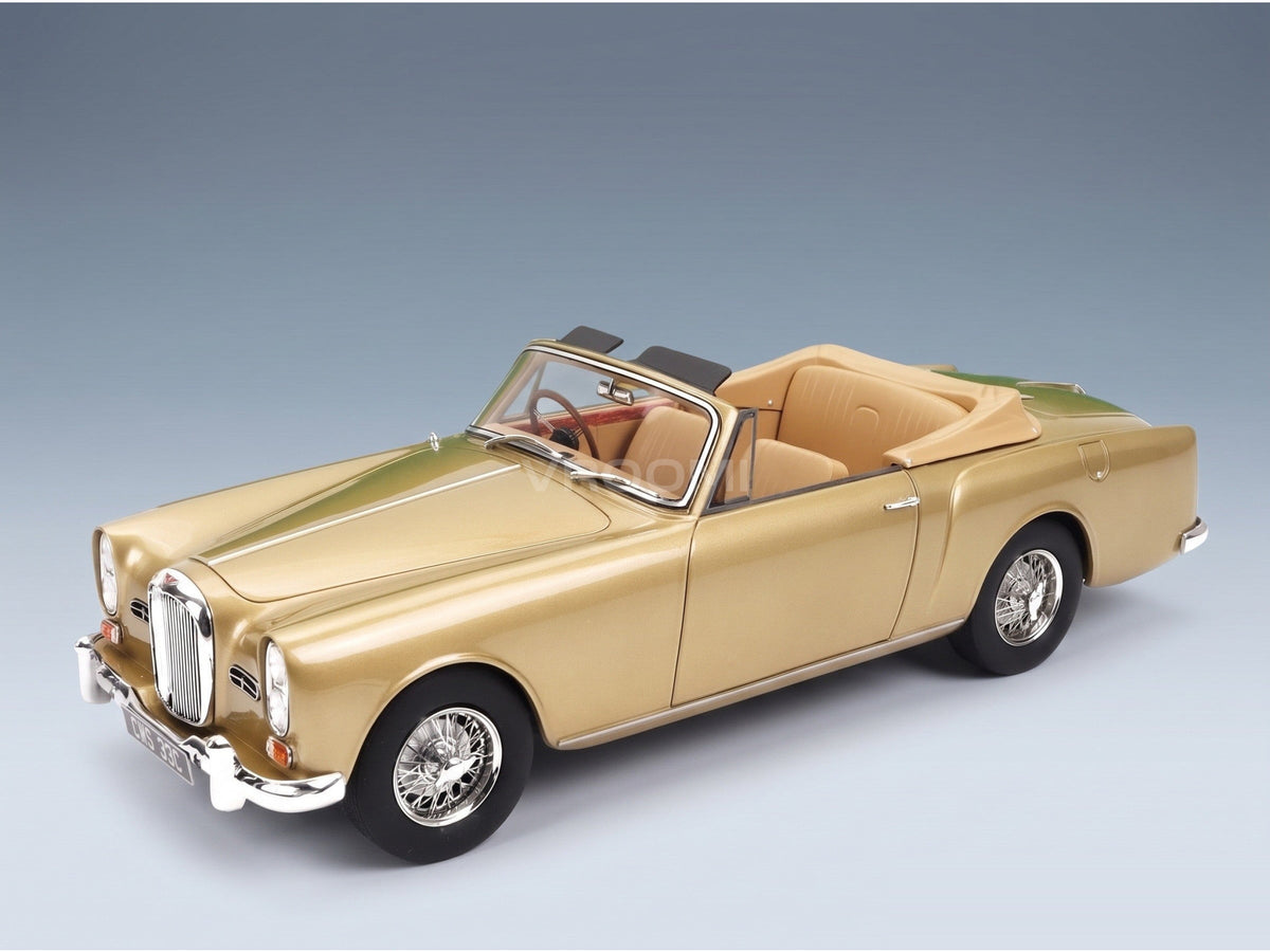 Alvis TE21 DHC Cabriolet Open 1963 Gold Metallic Cult Scale Models 1:18 scale model - front three-quarter view