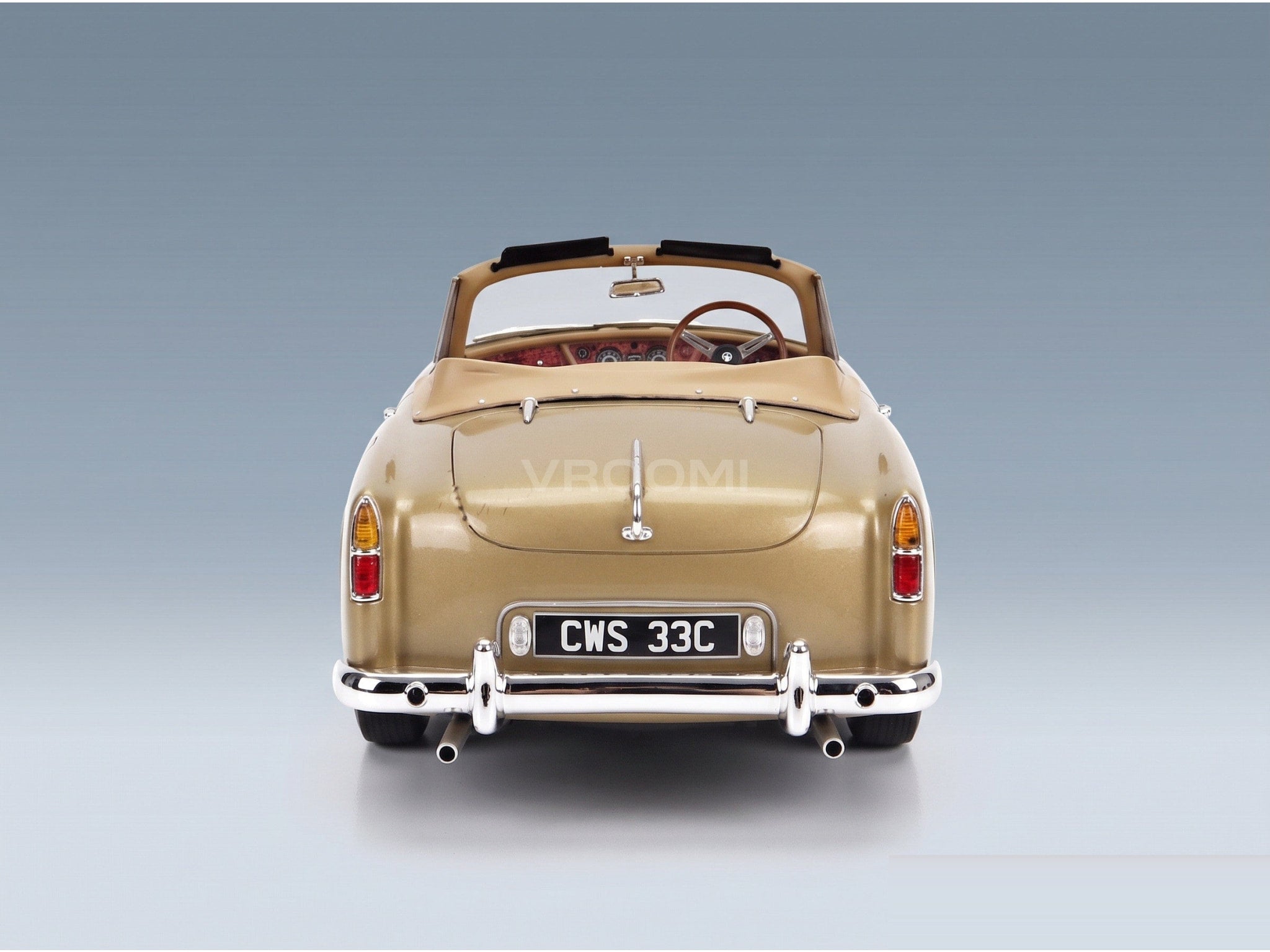 Alvis TE21 DHC Cabriolet Open 1963 Gold Metallic Cult Scale Models 1:18 scale model - rear view