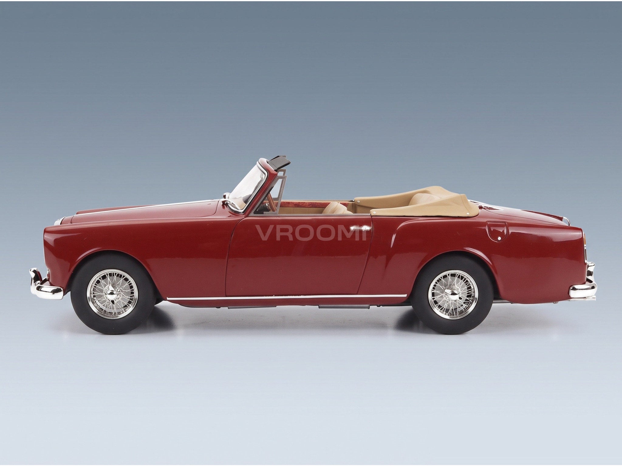Alvis TE21 DHC Cabriolet Open 1963 Red Cult Scale Models 1:18 scale model - side view