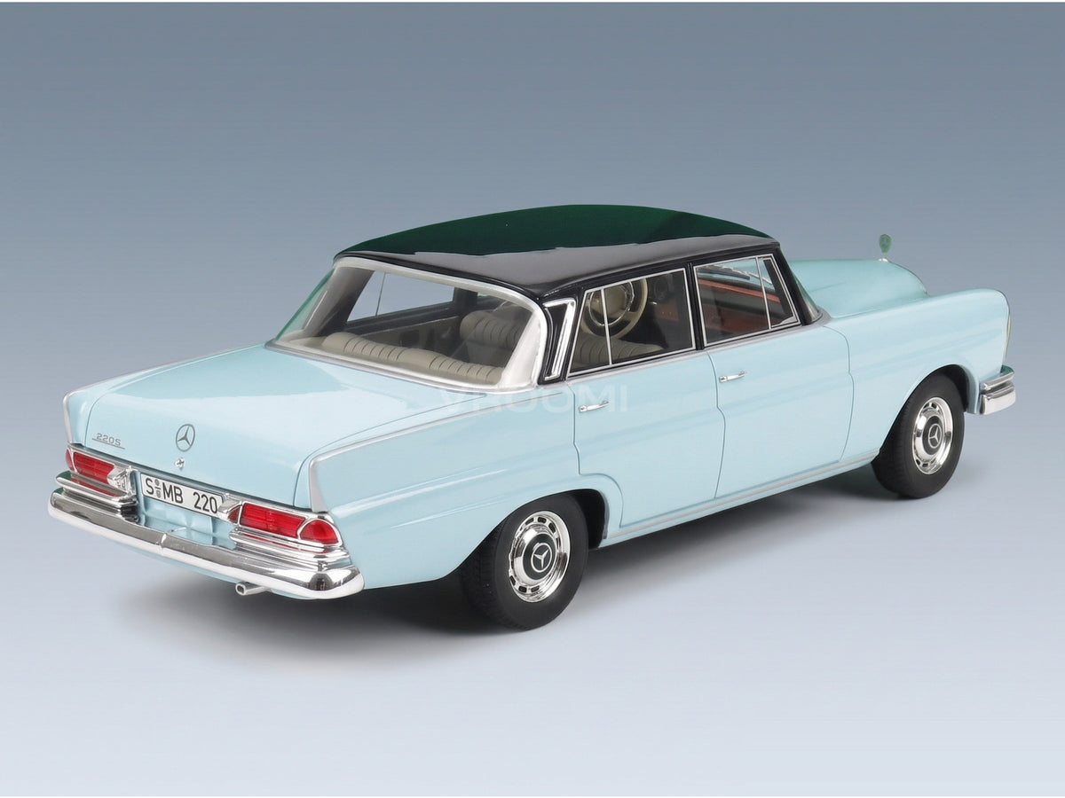 Mercedes-Benz 220 SE W111 1959 Two-Tone Blue Cult Scale Models 1:18 scale model - rear three-quarter view