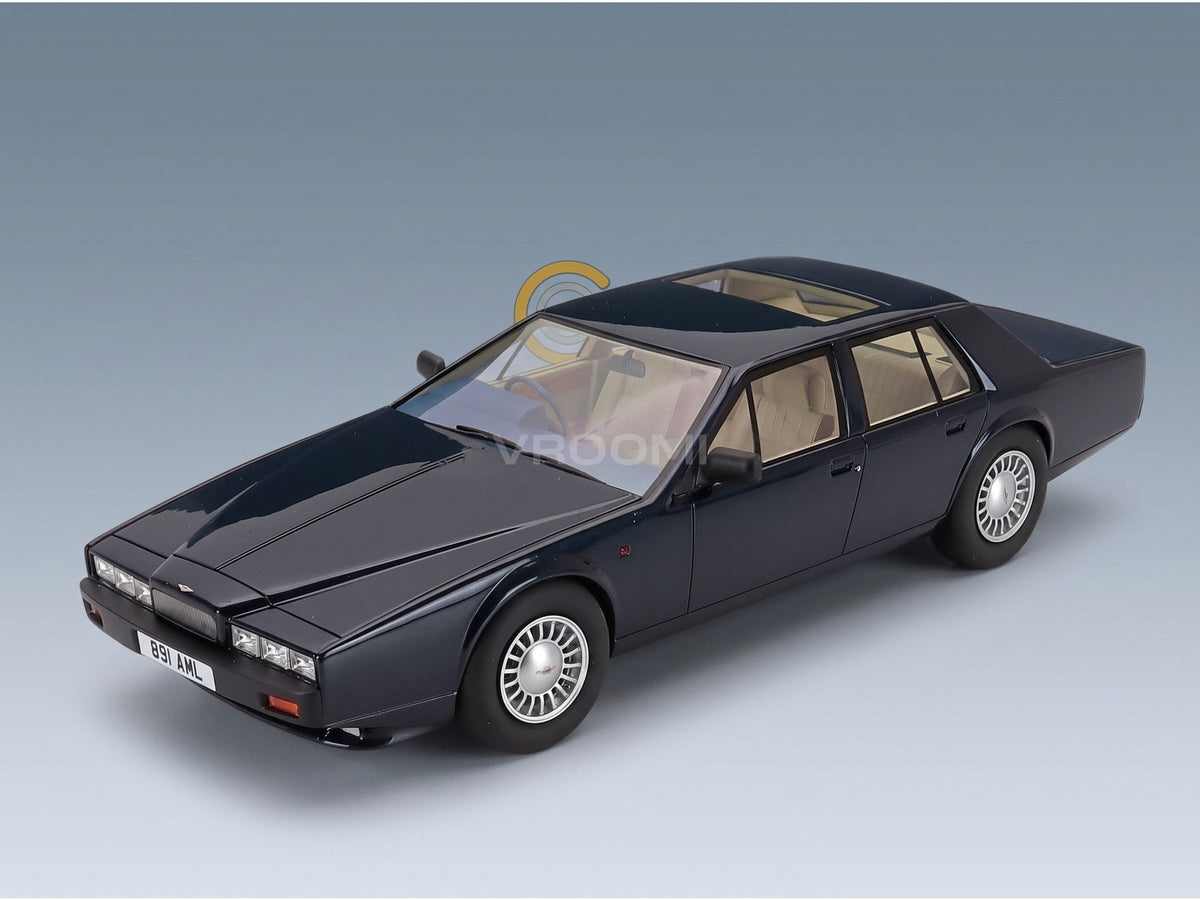 Aston Martin Lagonda S2 1990 Blue Cult Scale Models 1:18 scale model - front three-quarter view