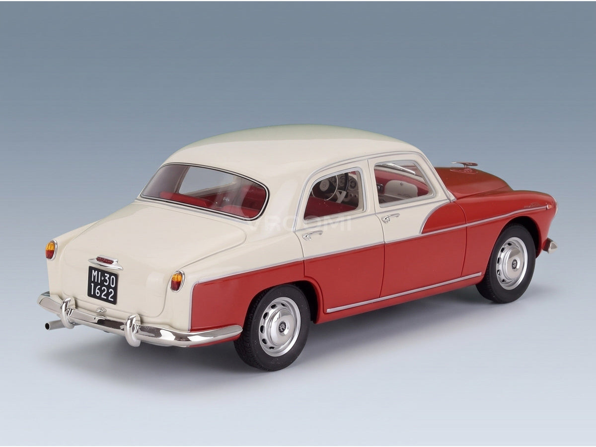 Alfa Romeo 1900 Super Berlina 1958 Red White Cult Scale Models 1:18 scale model - rear three-quarter view