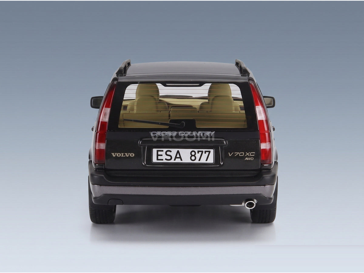 Volvo V70 XC Cross Country Station Wagon 1996 Black Cult Scale Models 1:18 scale model - rear view