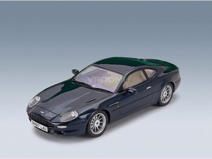Aston Martin DB7 Coupe 1999 Blue Cult Scale Models 1:18 scale model - front three-quarter view