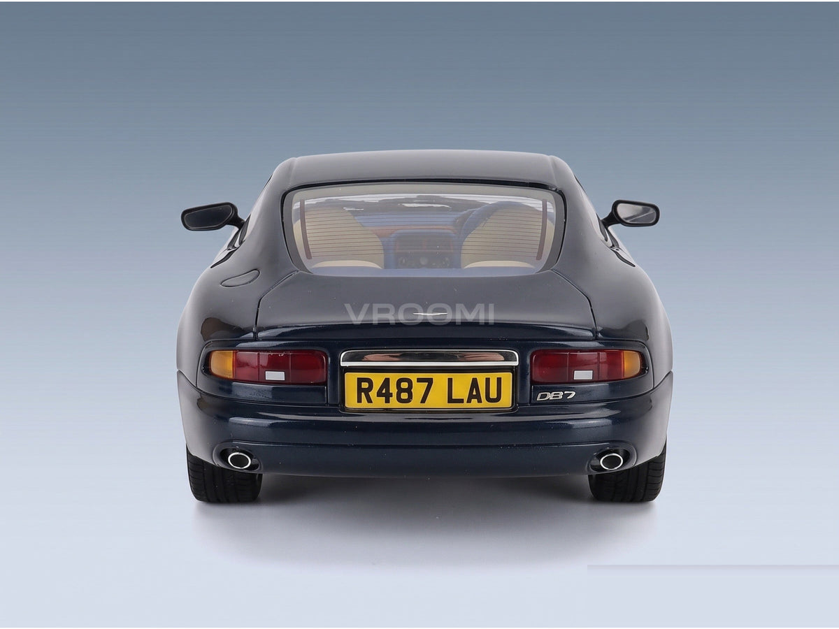 Aston Martin DB7 Coupe 1999 Blue Cult Scale Models 1:18 scale model - rear view