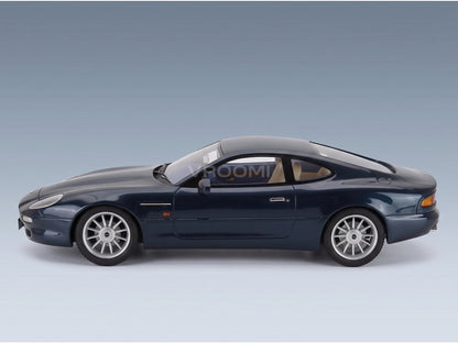 Aston Martin DB7 Coupe 1999 Blue Cult Scale Models 1:18 scale model - side view