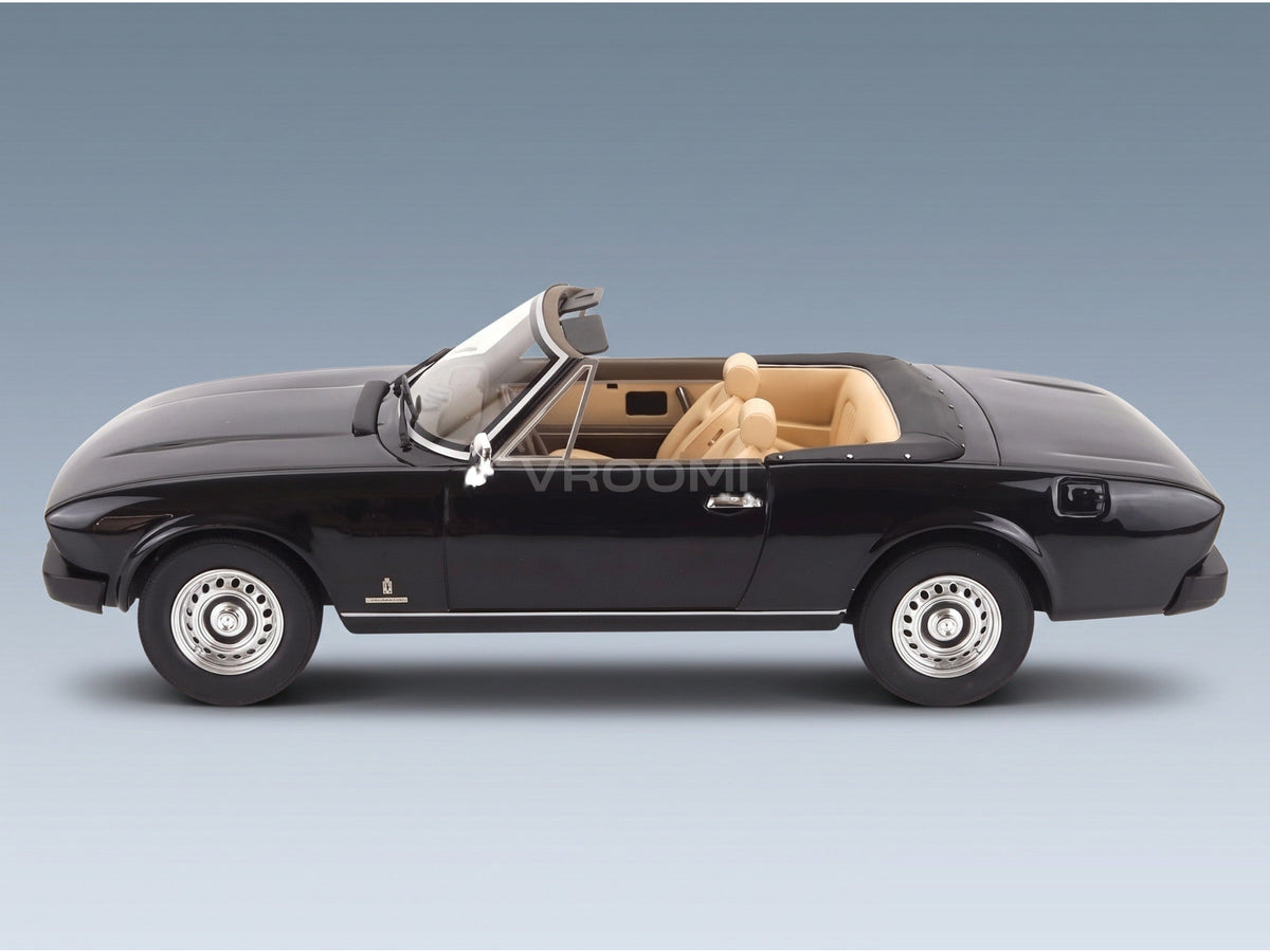 Peugeot 504 Cabriolet Open 1983 Black Cult Scale Models 1:18 scale model - side view