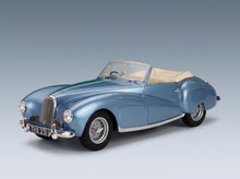 ASTON MARTIN - 2L SPORTS SPIDER CABRIOLET OPEN 1949 - LIGHT BLUE MET scale model - front three-quarter view