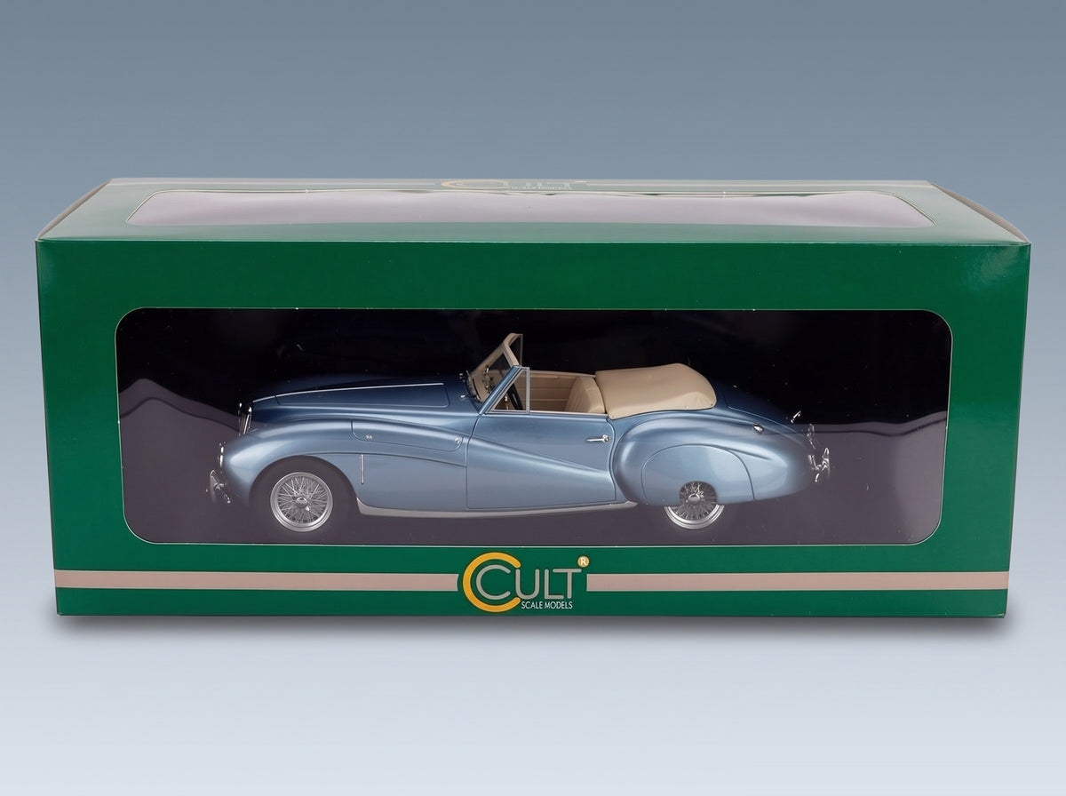 ASTON MARTIN - 2L SPORTS SPIDER CABRIOLET OPEN 1949 - LIGHT BLUE MET scale model - original packaging