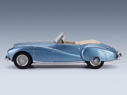 ASTON MARTIN - 2L SPORTS SPIDER CABRIOLET OPEN 1949 - LIGHT BLUE MET scale model - side view