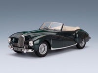 ASTON MARTIN - 2L SPORTS SPIDER CABRIOLET OPEN 1949 - GREEN MET scale model - front three-quarter view