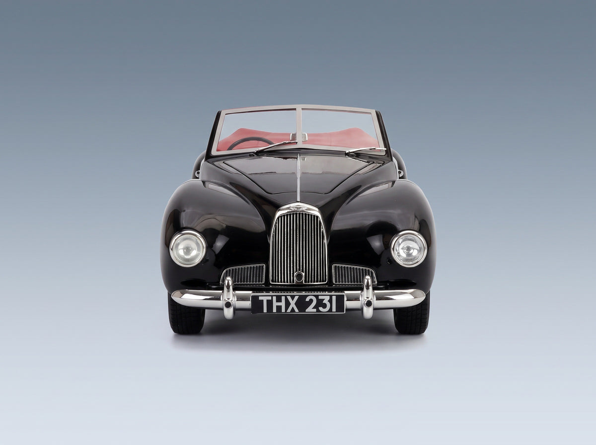 Aston Martin 2-Litre Sports Spider Cabriolet Open 1949 Black Cult Scale Models 1:18 scale model - front view