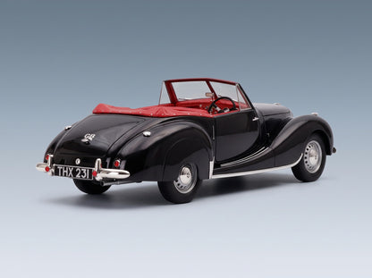 Aston Martin 2-Litre Sports Spider Cabriolet Open 1949 Black Cult Scale Models 1:18 scale model - rear three-quarter view