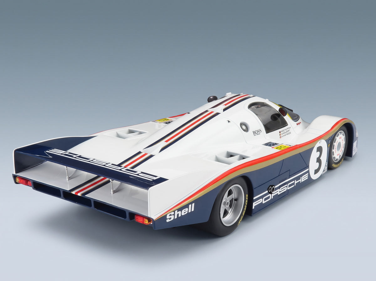 Porsche 956L 2.6L Turbo Rothmans Porsche No. 3 Holbert Haywood Schuppan Winner 24h Le Mans 1983 CMR 1:12 scale model - rear three-quarter view