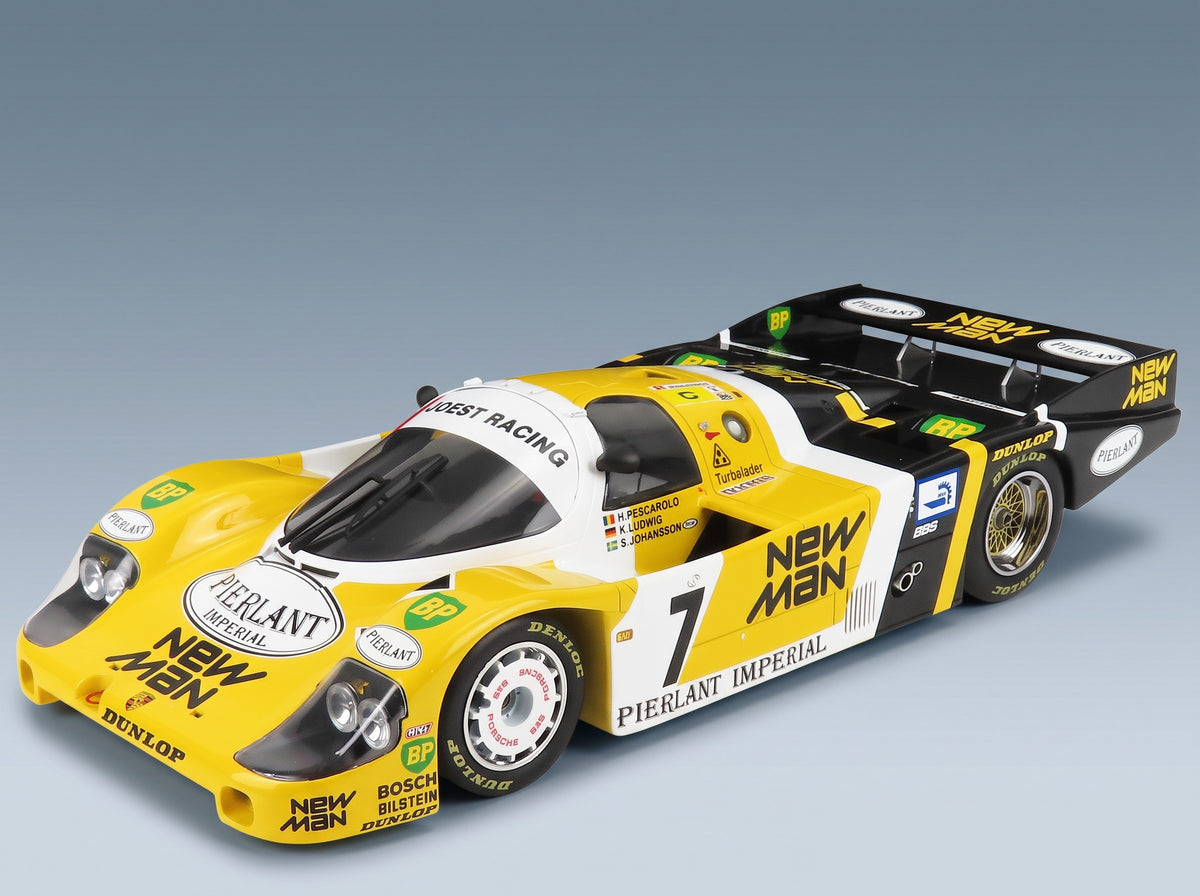 Porsche 956L Turbo Newman Joest Racing No. 7 Klaus Ludwig Henri Pescarolo Stefan Johansson Winner 24h Le Mans 1984 CMR 1:12 scale model - front three-quarter view