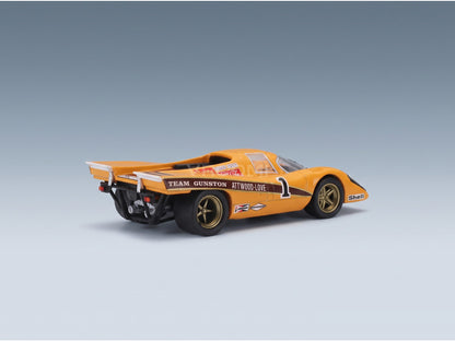 Porsche 917K Team Gunston Coca-Cola No. 1 Attwood Love 9h Kyalami 1970 Spark Model 1:64 scale model - rear three-quarter view