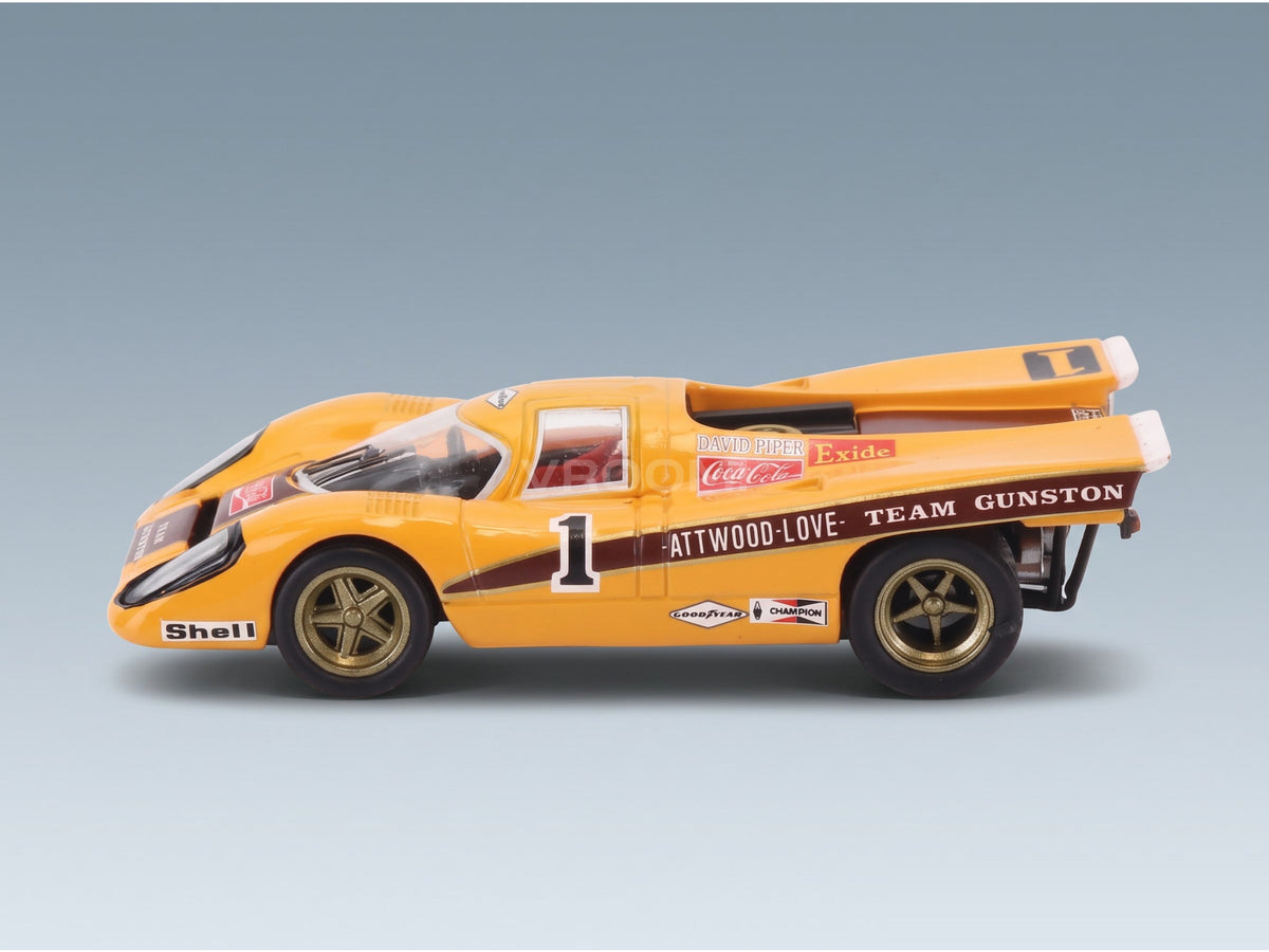 Porsche 917K Team Gunston Coca-Cola No. 1 Attwood Love 9h Kyalami 1970 Spark Model 1:64 scale model - side view