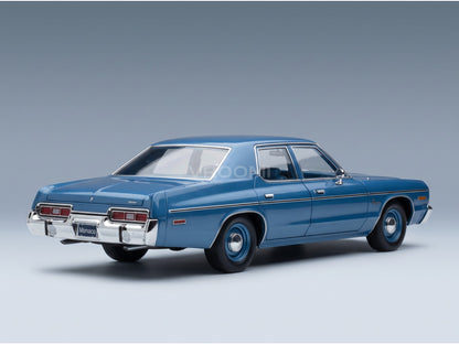 Dodge Monaco 1974 Light Blue Metallic KK Scale 1:18 scale model - rear three-quarter view